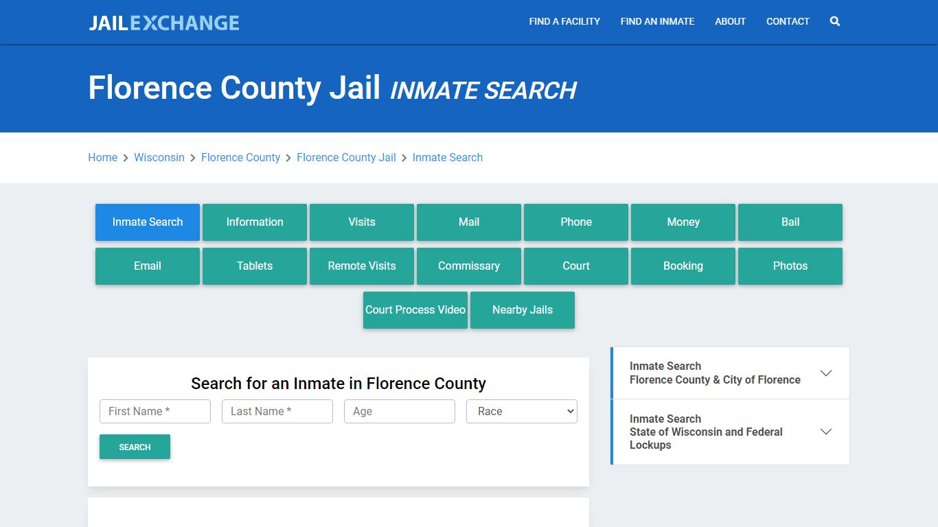 Florence County Jail, WI Inmate Search: Roster & Mugshots - Jail Exchange