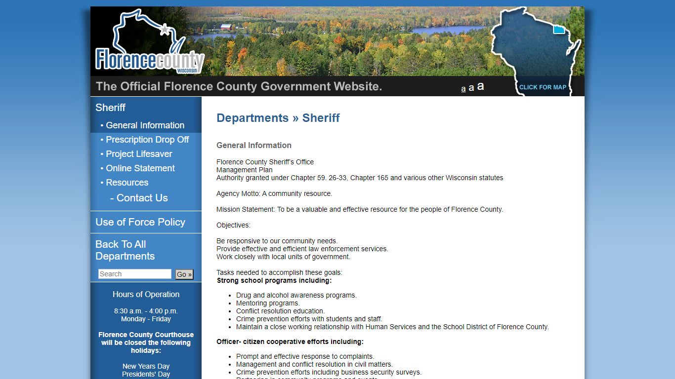 Departments » Sheriff - Florence County Government